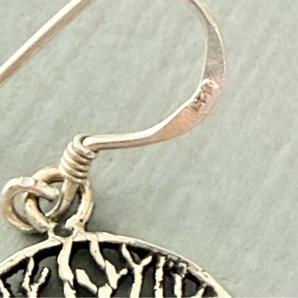 Tree of Life 925 Sterling Silver Dangle Earrings - Picture 5 of 6